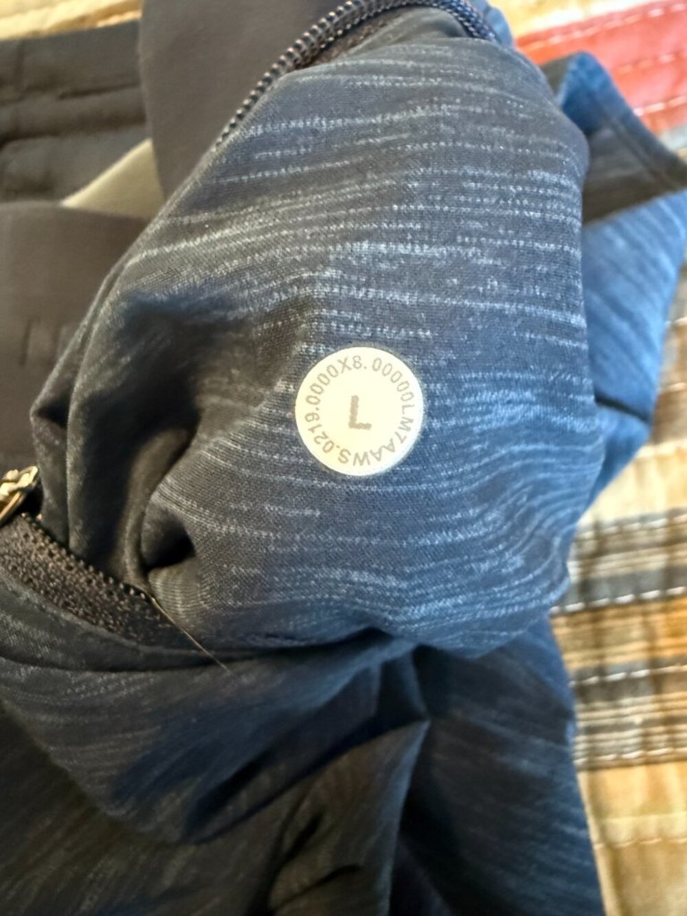 Lululemon Men's Pace Breaker Linerless Shorts Large Blue Space Dye Heathered - Picture 4 of 4